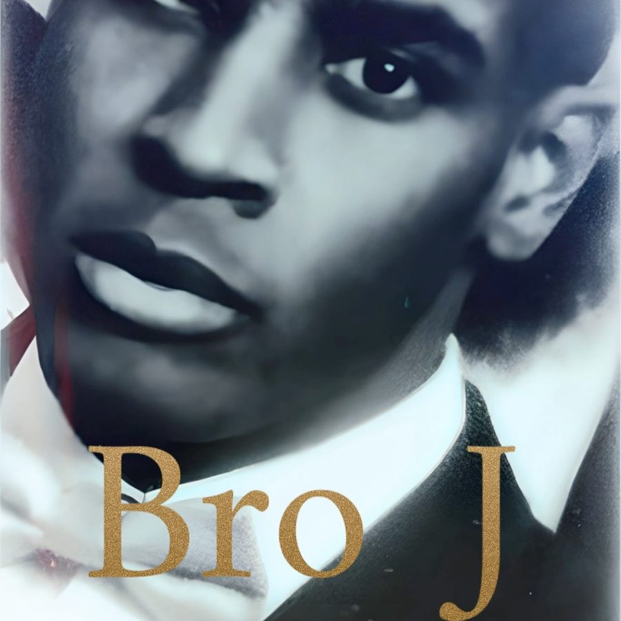 Cover art for Bro J: a soft, faded portrait with the title in gold.